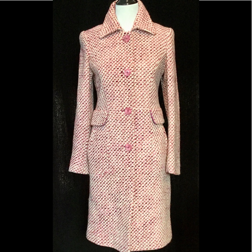DKNY Wool Blend Dress Coat